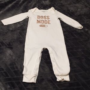 CARTER’S BABY GIRL “BOSS MODE” IVORY SNAP JUMPSUIT
